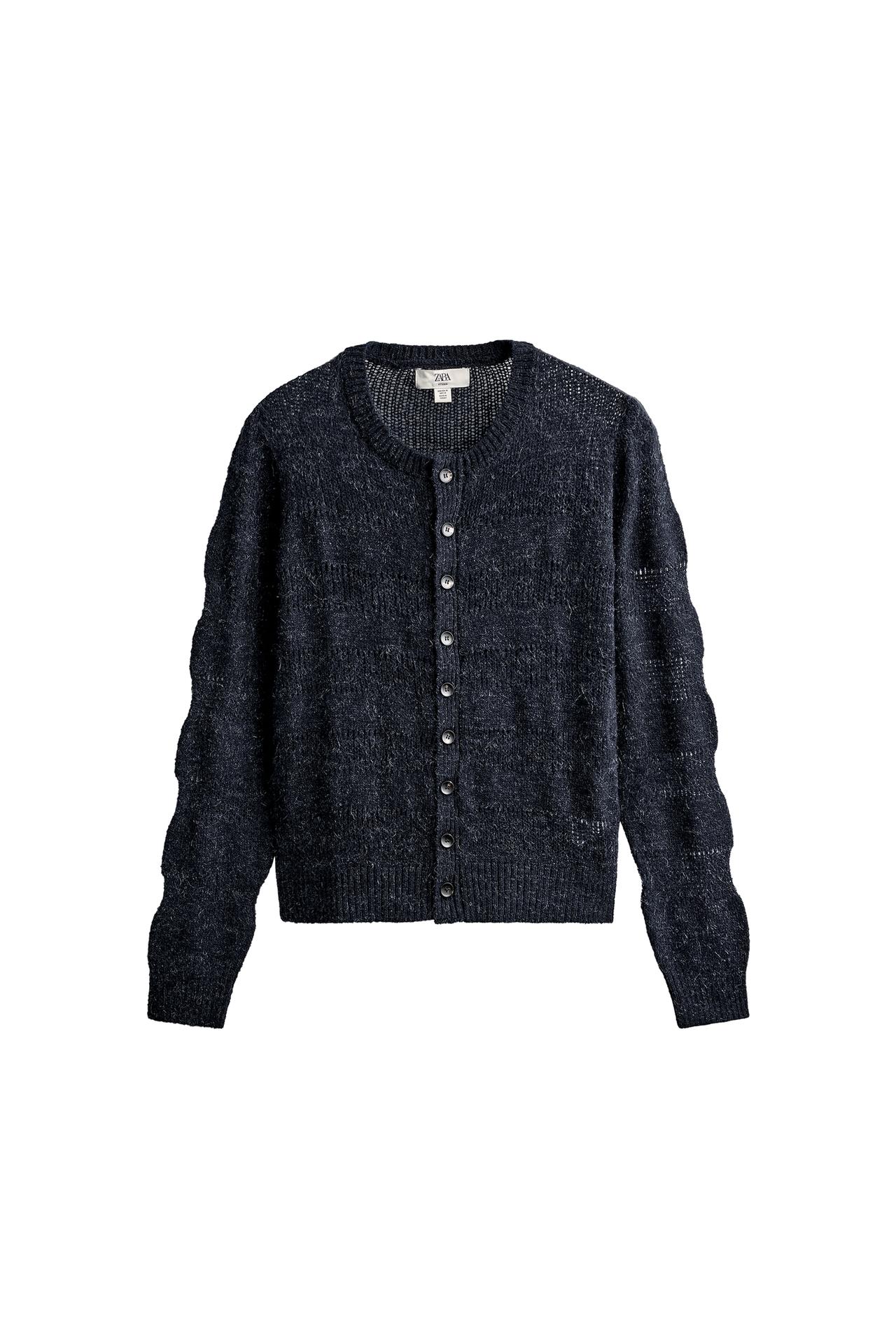 OPENWORK CROPPED FIT CARDIGAN