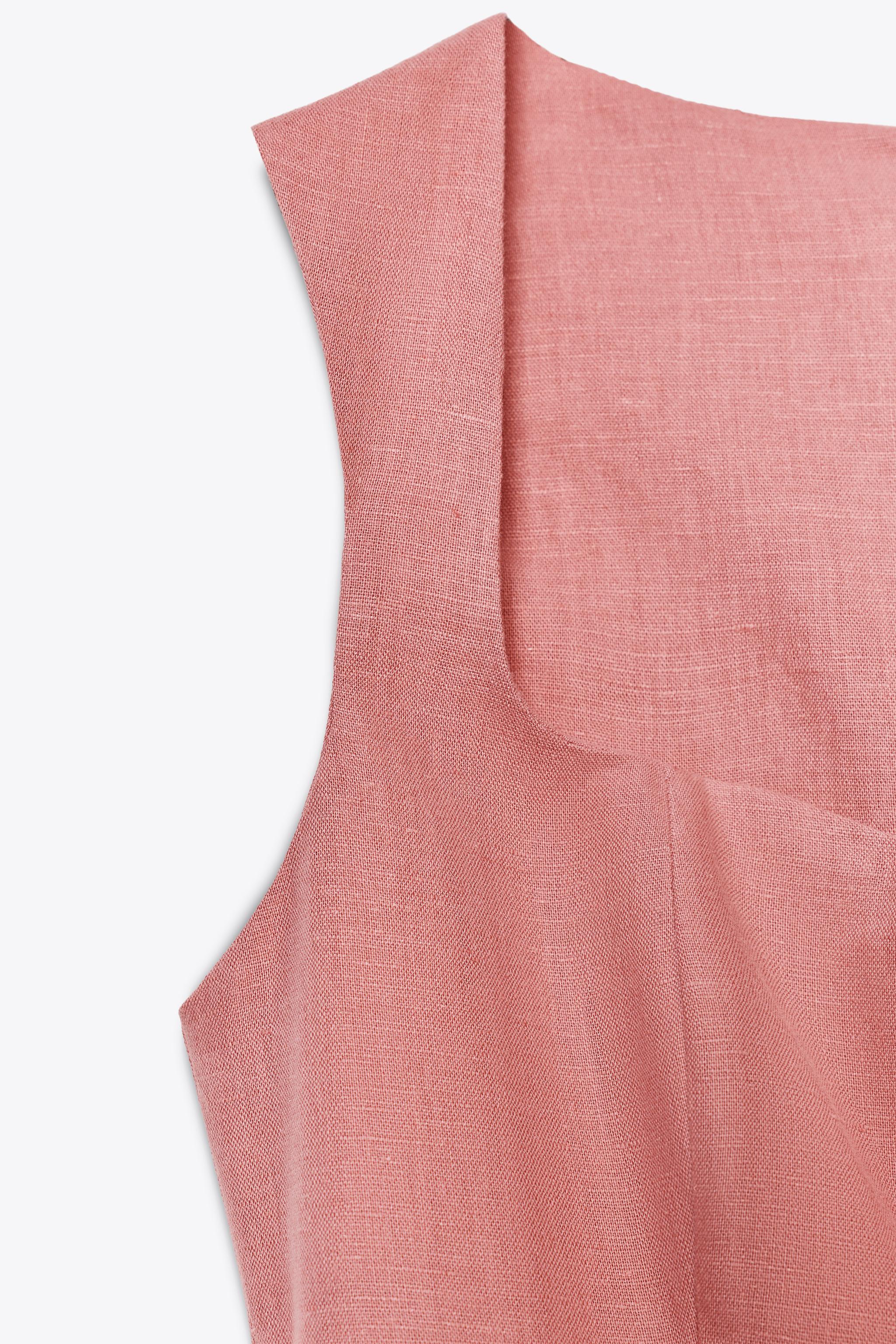 LINEN MIDI DRESS