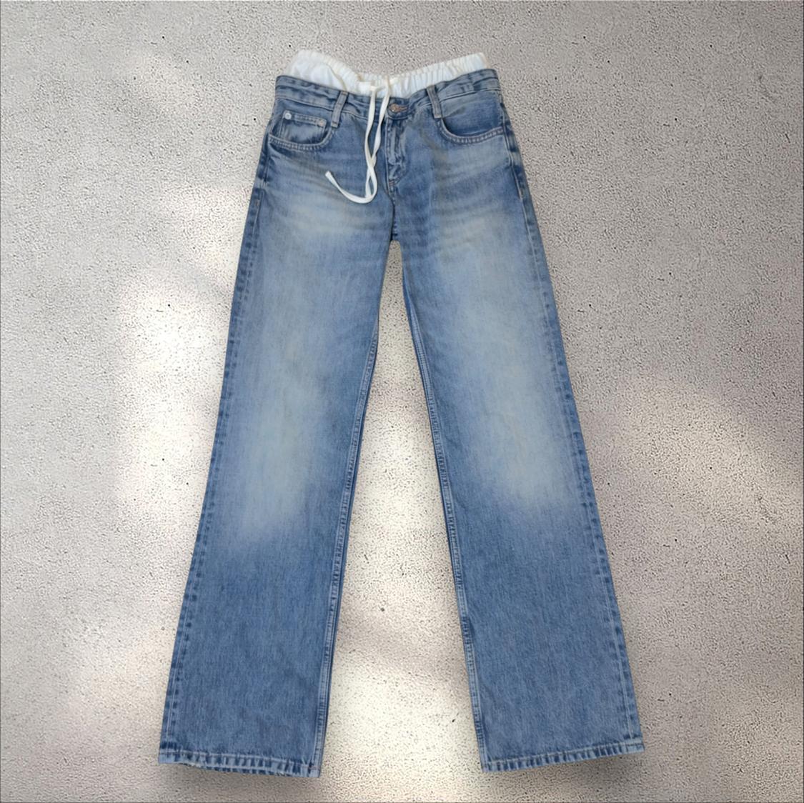 TRF MIXED MID WAIST WIDE LEG JEANS - Image 3