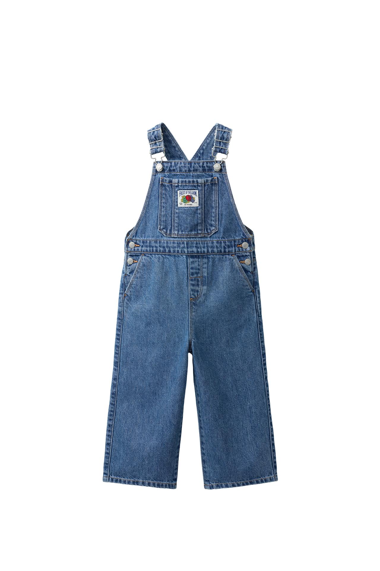 Комбинезон из денима с лейблом FRUIT OF THE LOOM™