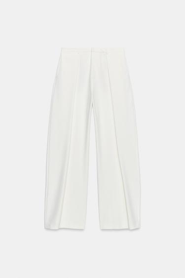 BARREL DARTED PANTS — Ecru 2