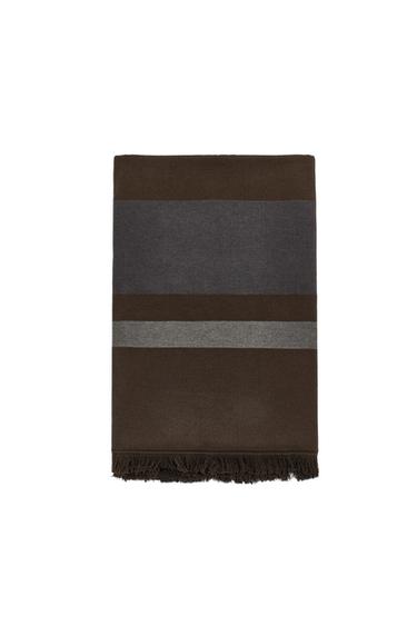 STRIPED BEACH TOWEL - Brown by Zara