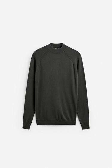 JERSEY BÁSICO CUELLO PERKINS - Gris antracita de Zara