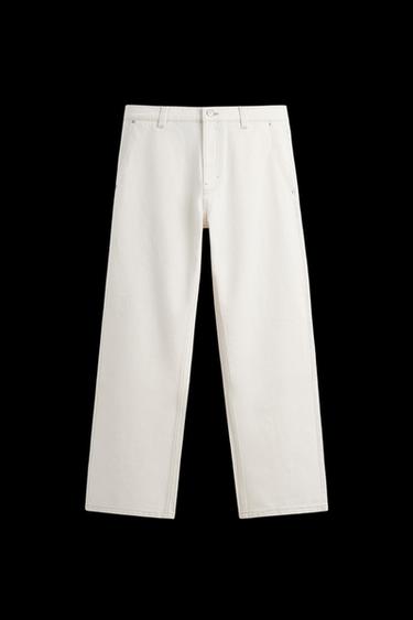 JEANS STRAIGHT FIT CHINO - Crudo de Zara - Imagen 0