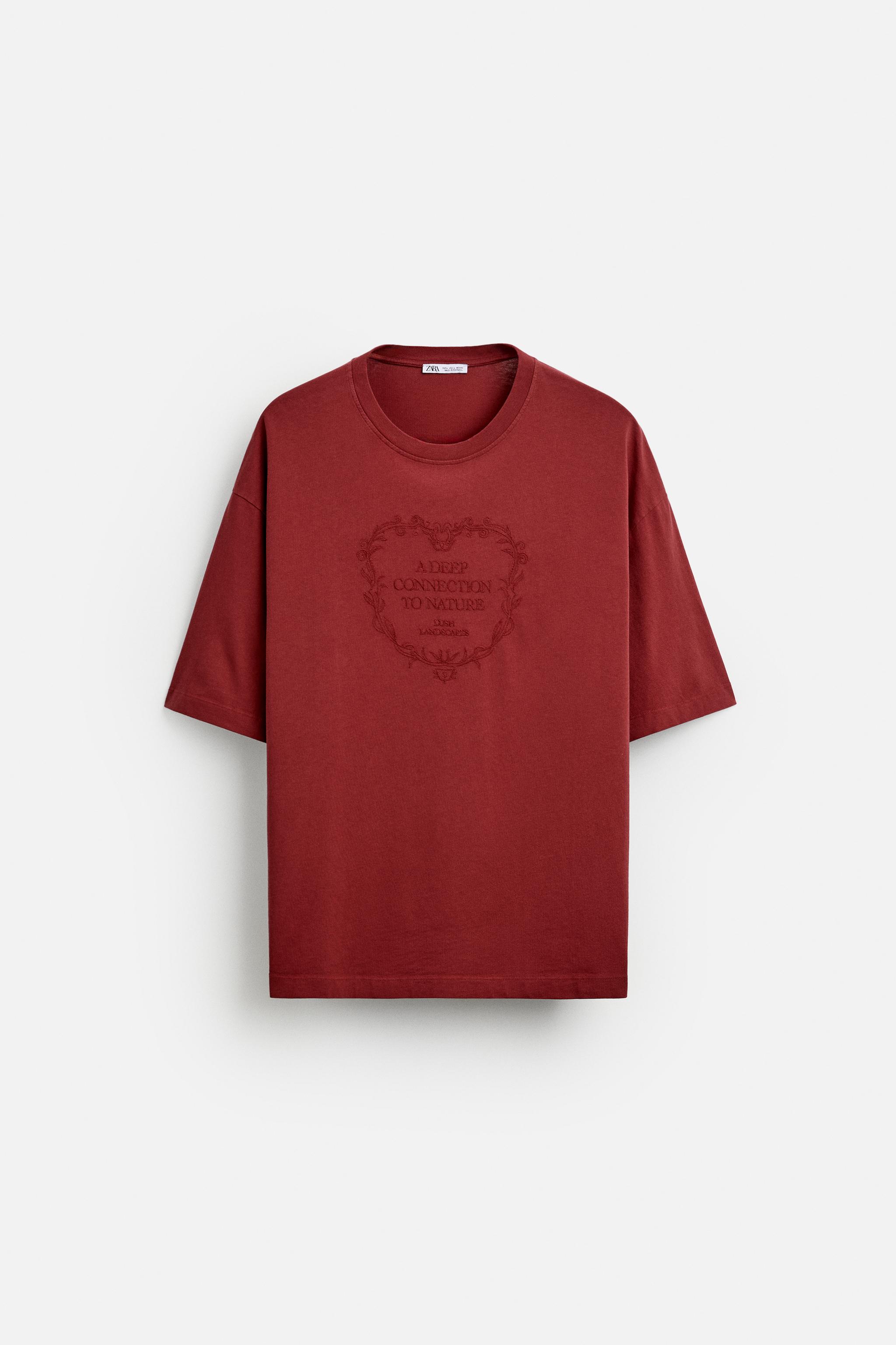 FADED EMBROIDERED T-SHIRT - ライトエンジ | ZARA Japan / 日本