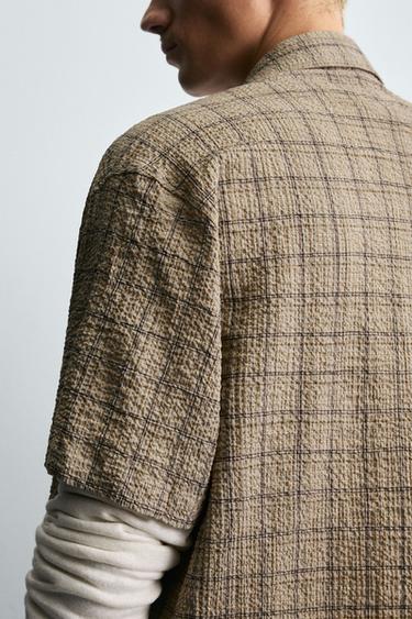 CHEMISE TEXTURÉE STRUCTURÉE - Écru moyen de Zara - Image 5