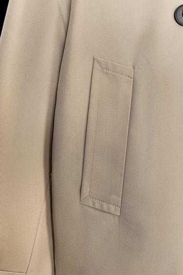 SHORT DOUBLE-BREASTED TRENCH COAT - camel by Zara