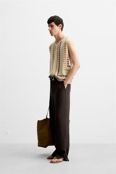 GILET STRUCTURE CROCHET - Écru de Zara - Image 3