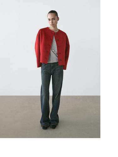 Veste coutures en laine mélangée - 599 de Zara