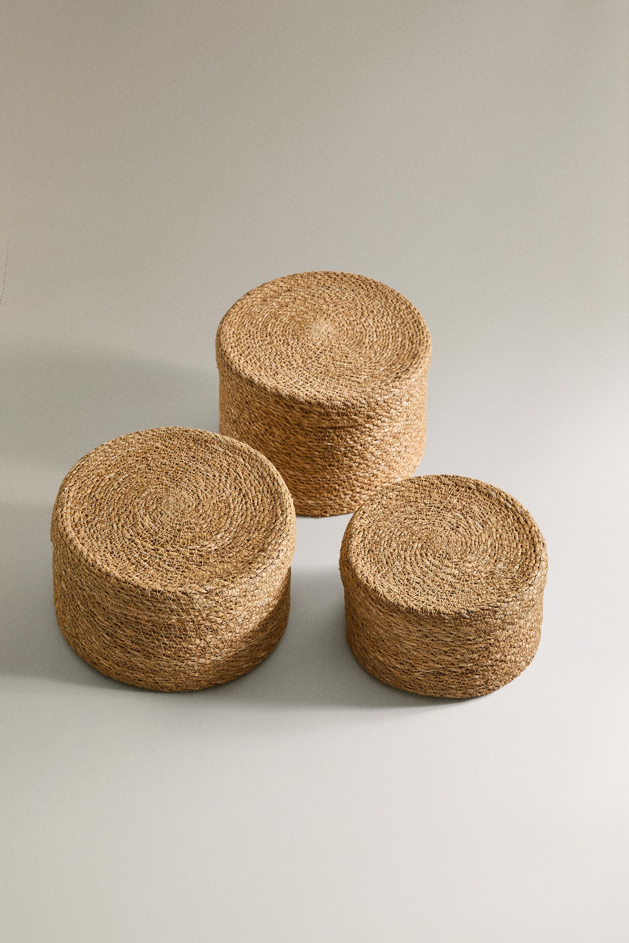 SEAGRASS BASKET WITH LID