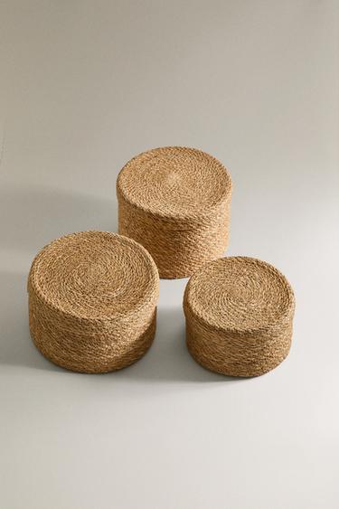 PANIER EN ALGUES COUVERCLE - Beige clair de Zara - Image 1