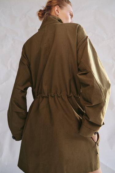 OVERSIZE PARKA ZW COLLECTION - Light beige by Zara - Image 4