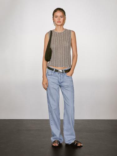 Zara Cotton blend cutwork top -  - Image 0