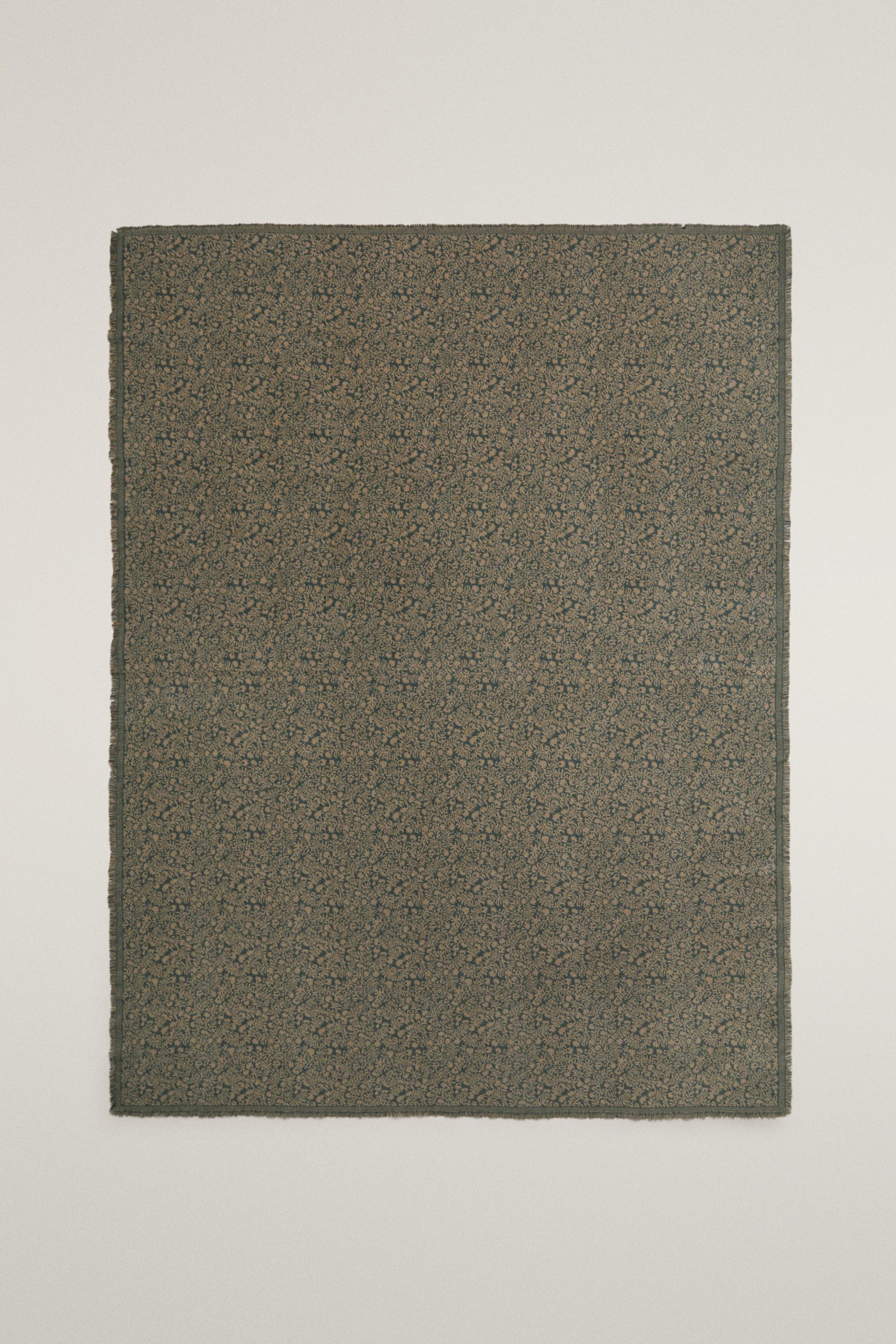 COUVERTURE LAINE FLEURS