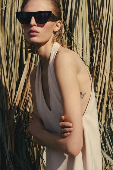 Zara 流蘇繞頸上衣 ZW COLLECTION - 中裸色