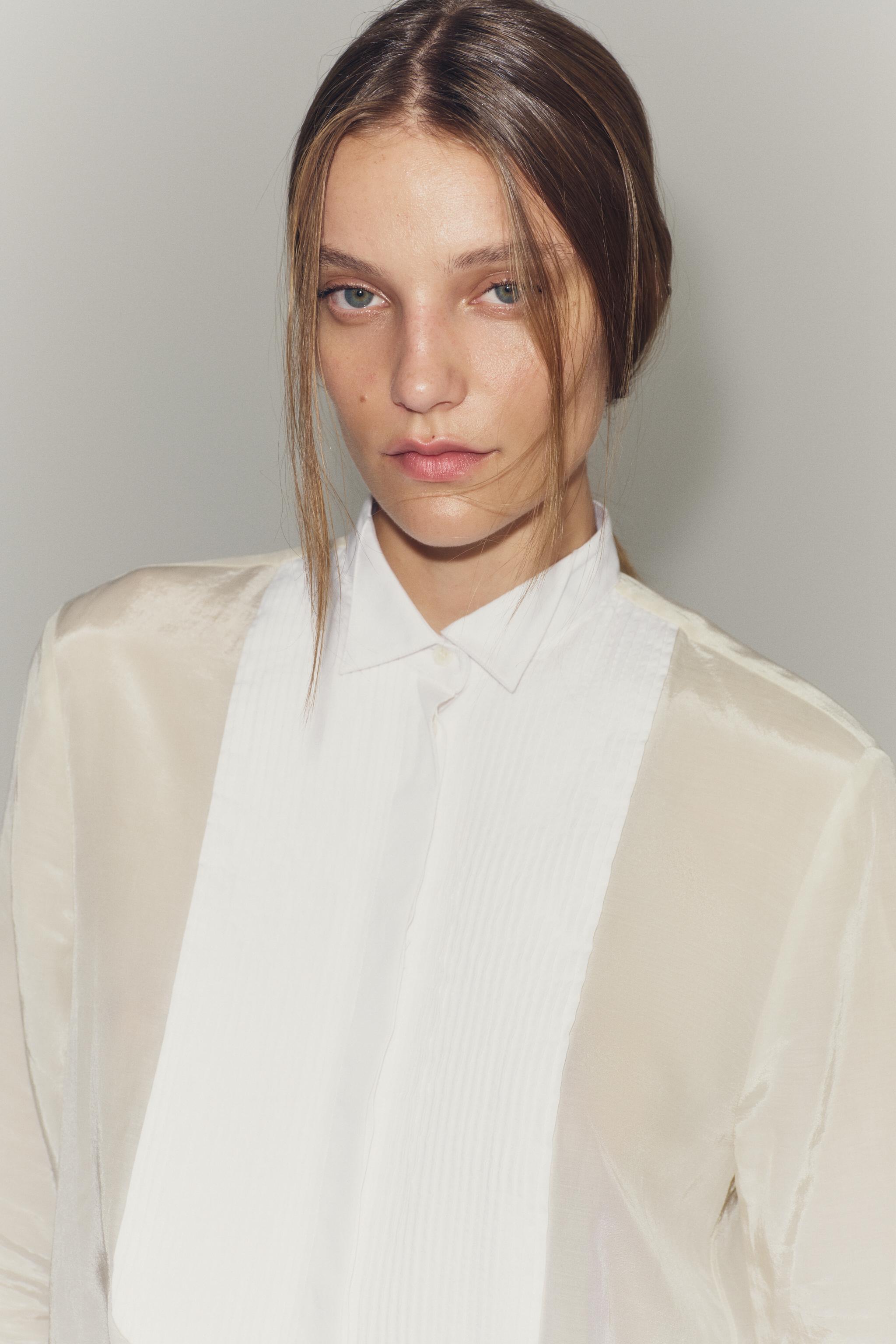 CHEMISE PLASTRON CONTRASTE ZW COLLECTION