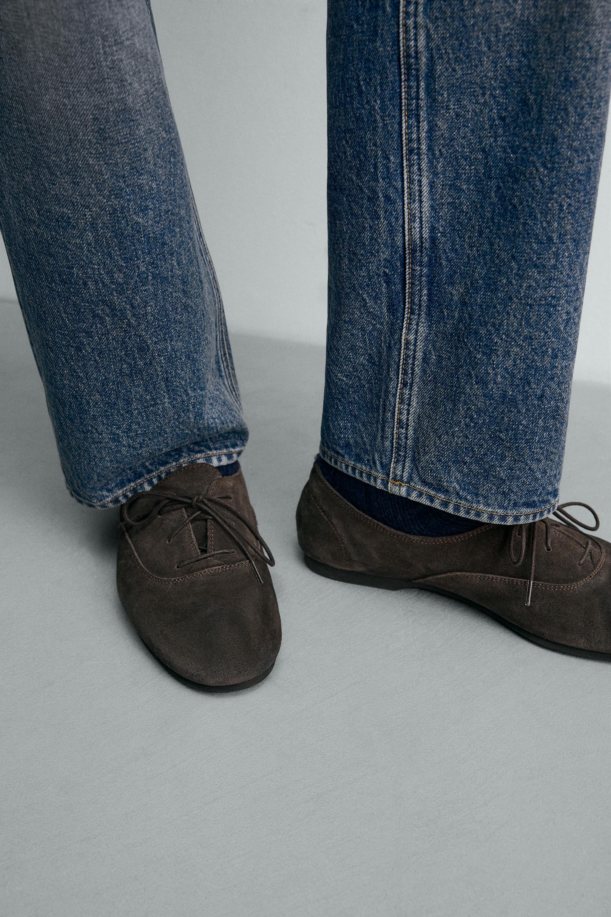 VIBRAM®ソール レザーシューズ AARON LEVINE X ZARA - ブラウン | ZARA