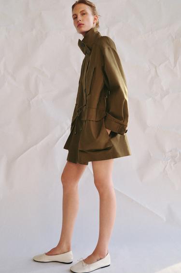 OVERSIZE PARKA ZW COLLECTION - Light beige by Zara - Image 2