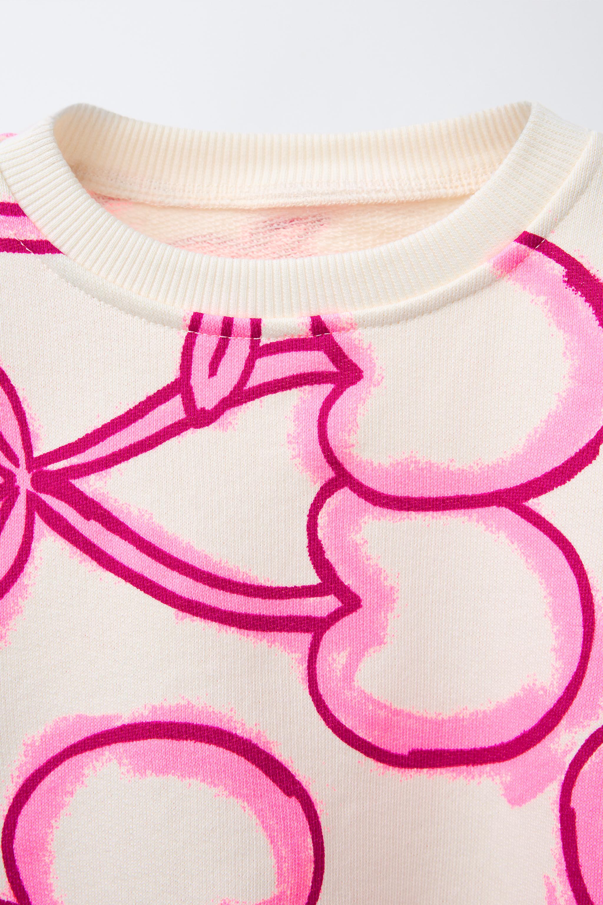 GRAFFITI PRINTED SWEATSHIRT - Neon pink | ZARA United States