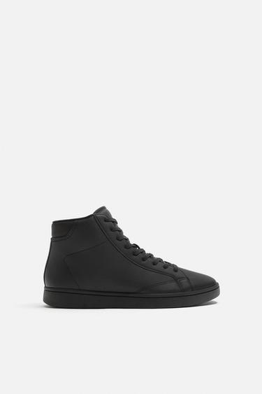 Zara HIGH-TOP SNEAKERS - Black