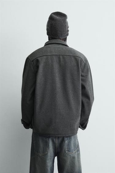 SURCHEMISE STRUCTURÉE EN TWILL DÉPERLANT - Gris anthracite de Zara - Image 2
