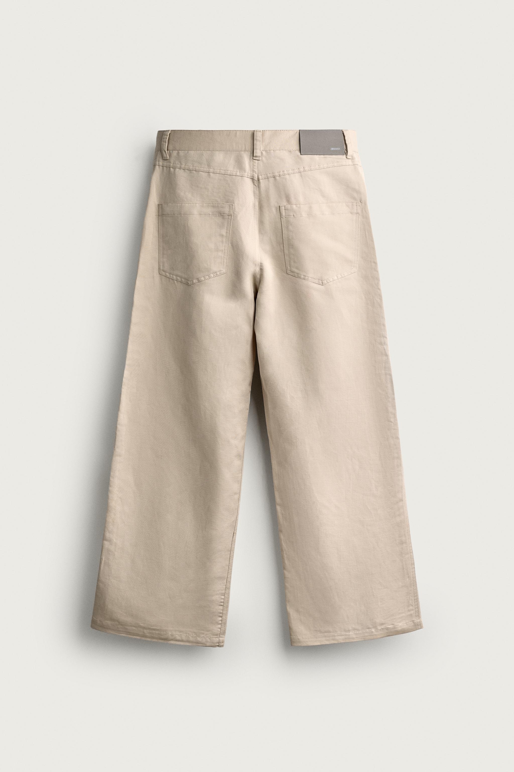 COTTON-LINEN RELAXED-FIT TROUSERS