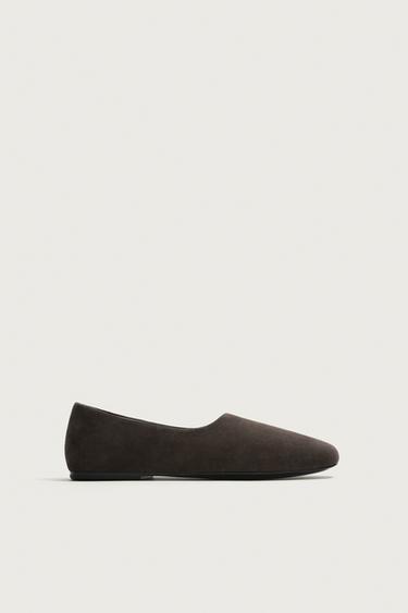 MOCASÍN PIEL - Chocolate de Zara