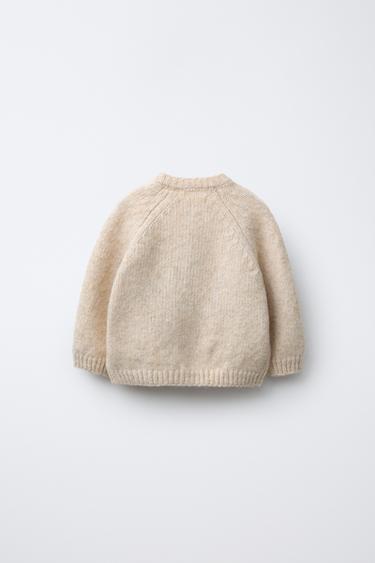GILET EN MAILLE ÉCUREUILS - Beige clair de Zara - Image 1