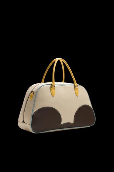 LEATHER CROSSBODY BAG HARRY LAMBERT FOR ZARA X DISNEY - Bone White by Zara