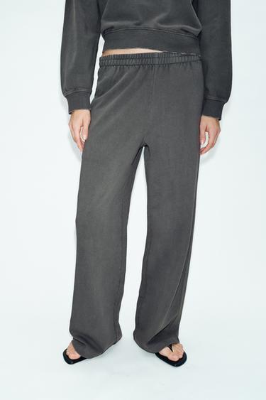 PANTALONS ANXOS AMB EFECTE RENTAT - Plom de Zara