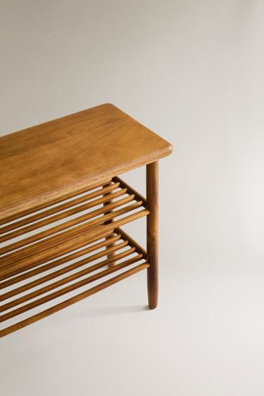 ACACIA WOOD SHOE BENCH - Brown by Zara - Image 2