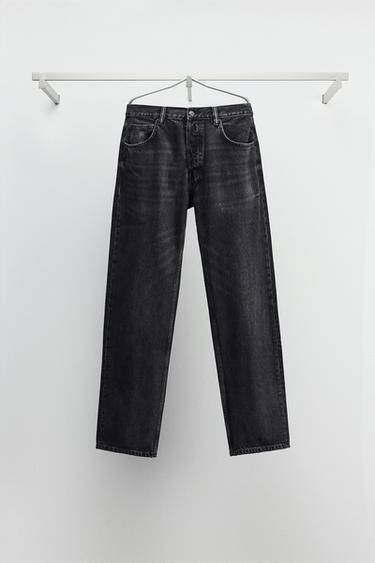 JEANS STRAIGHT FIT - Carbón de Zara