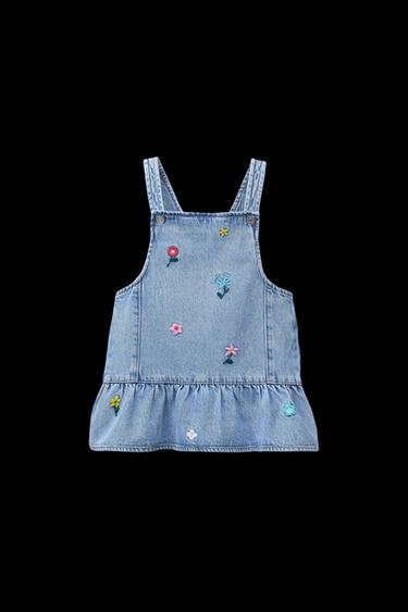 PICHI DENIM FLORES BORDADAS - Azul de Zara - Imagen 0