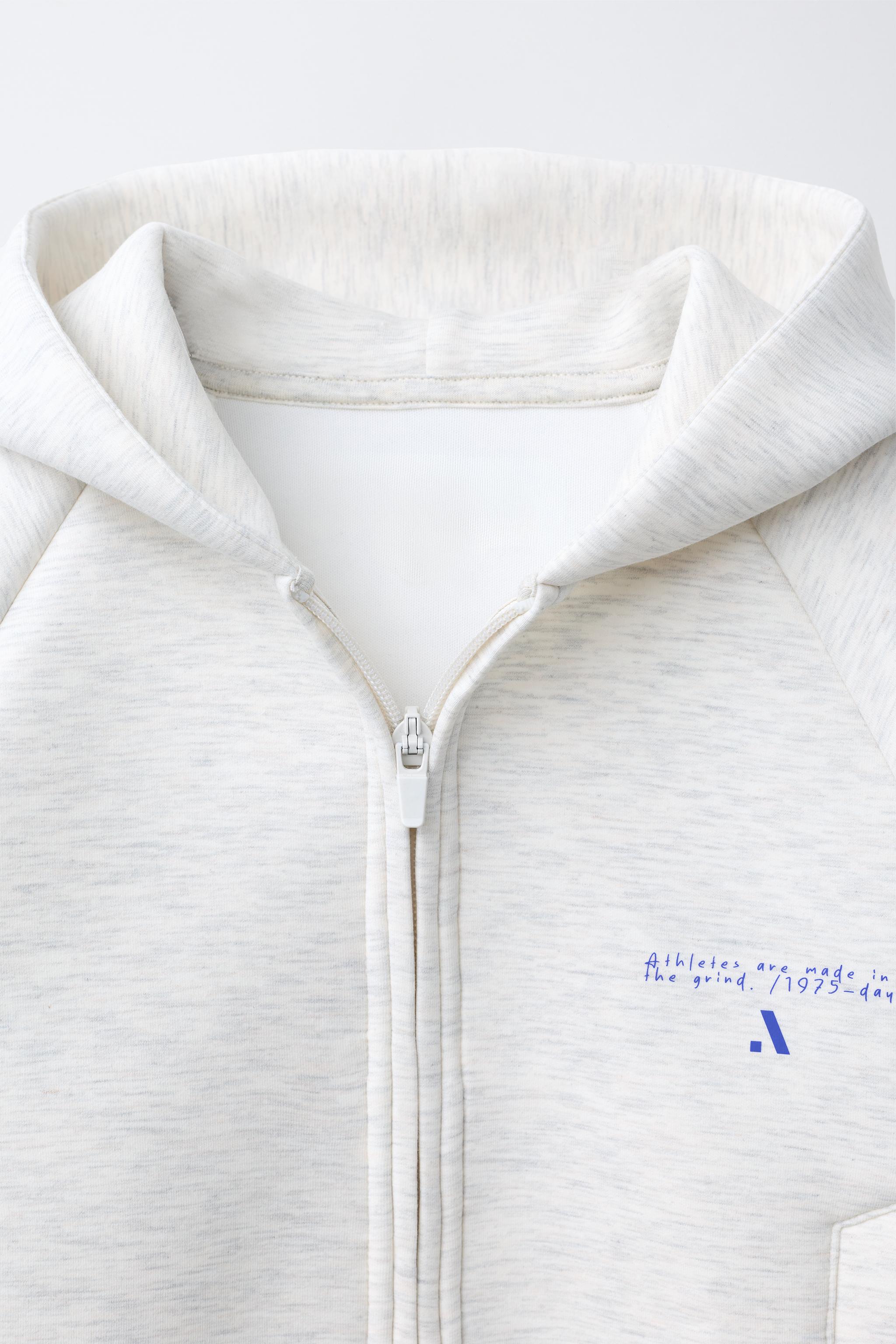 SPORTY NEOPRENE ZIP SWEATSHIRT