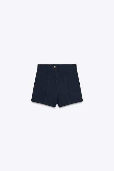 BERMUDASHORTS MIT HOHEM BUND - Marineblau von Zara - Bild 0