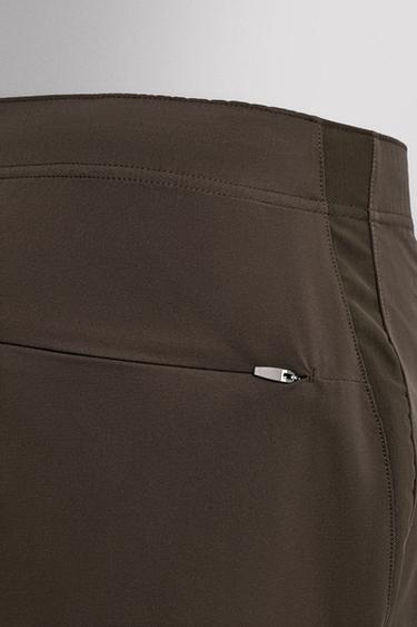 Zara TECHNICAL PANTS - Brown