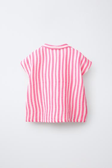 6-14 YEARS/ TEXTURED STRIPED PYJAMAS - Pink by Zara - Image 2
