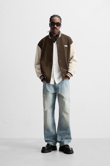 FAUX SUEDE BOMBER JACKET - Brown by Zara - Image 0