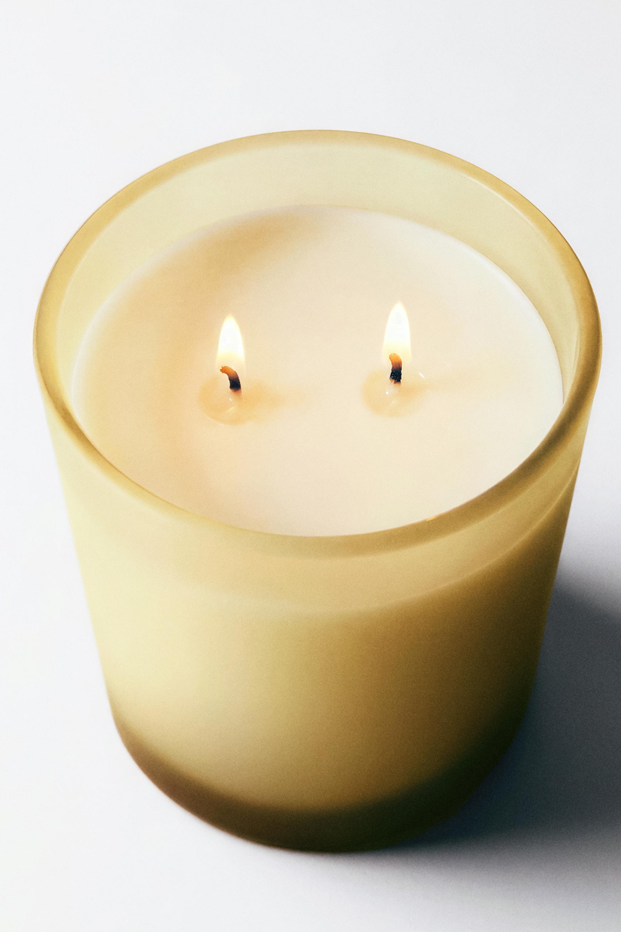 (350 G) MIMOSA SUBLIME SCENTED CANDLE — Yellow