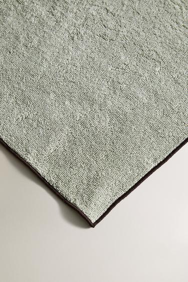 SERVIETTE DE BAIN COTON OVERLOCK - Vert moyen de Zara - Image 2