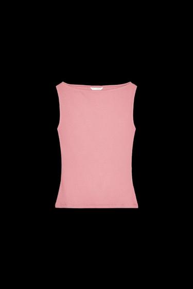RIBBED TOP - Dusty pink by Zara - Image 0