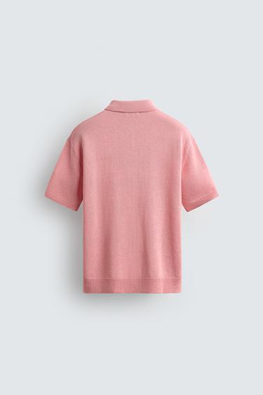 CHEMISE EN MAILLE RELAXED FIT - Rose de Zara - Image 7