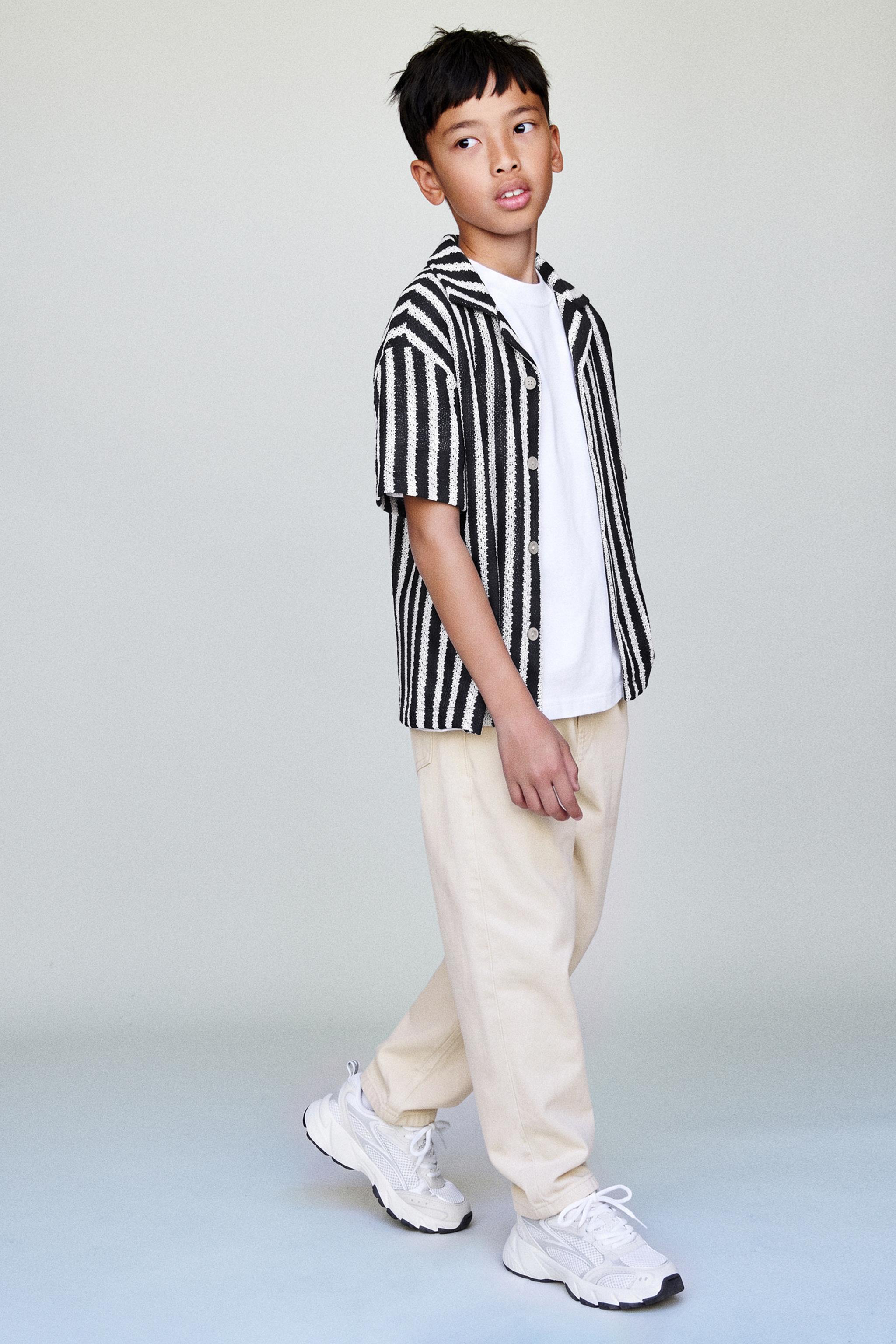 STRIPED KNIT SHIRT - Black | ZARA United States