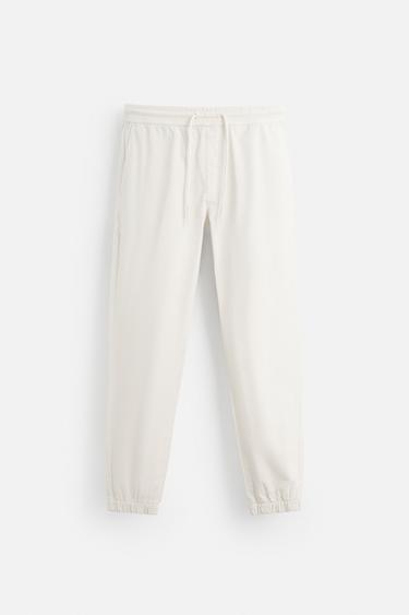 FADED JOGGER WAIST TROUSERS - Ecru by Zara