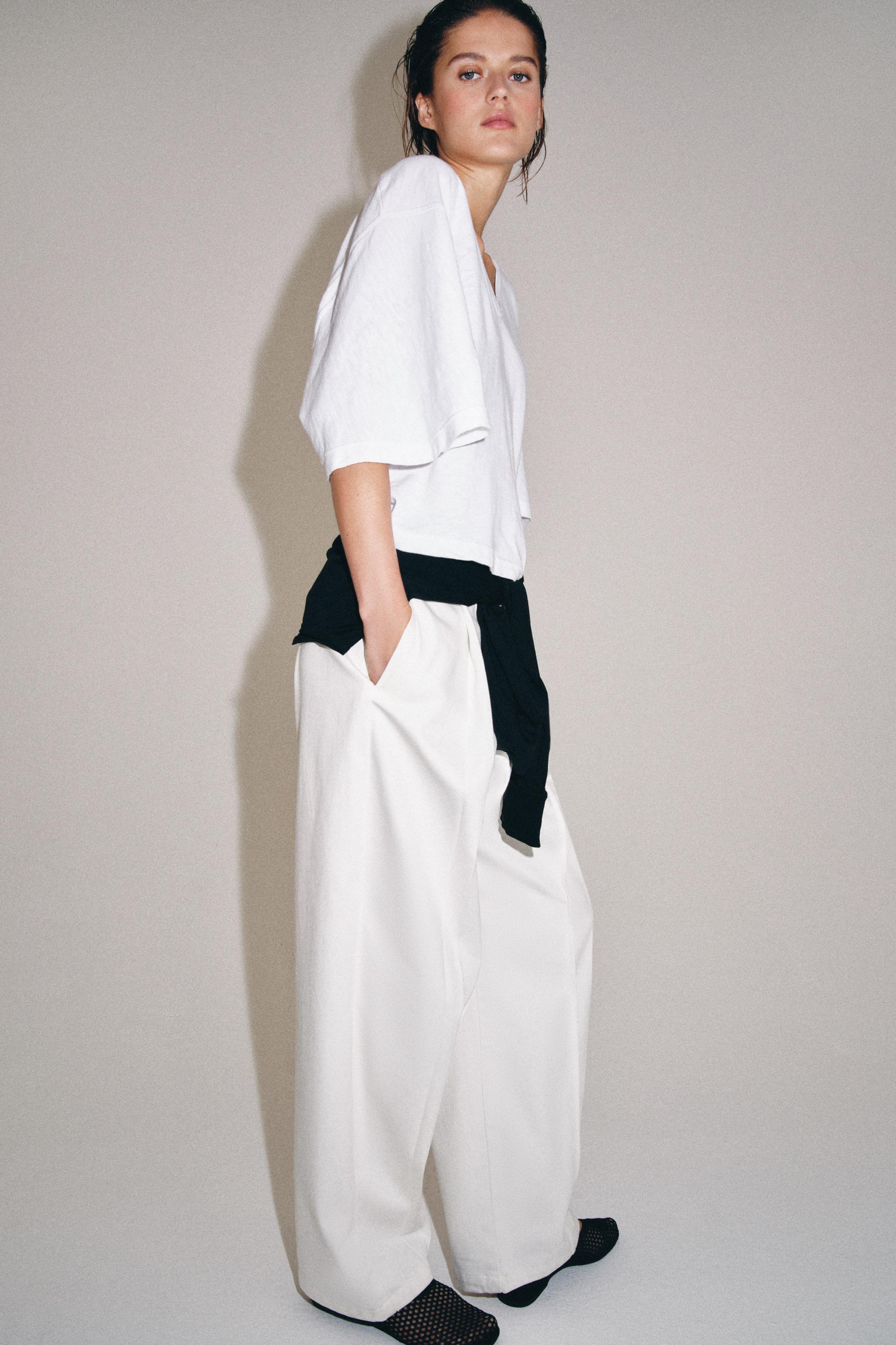 Zara V YAKA T-SHIRT görsel 4