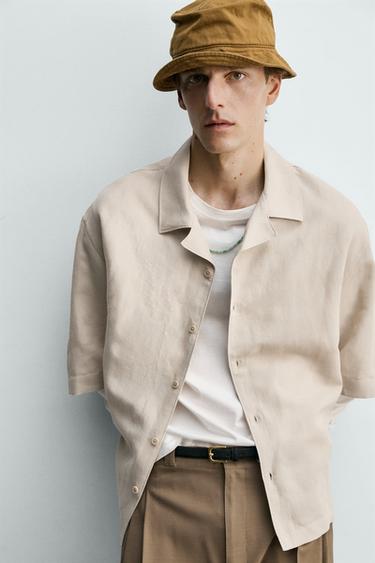 RELAXED FIT FLOWING SHIRT - Light beige by Zara - Image 4
