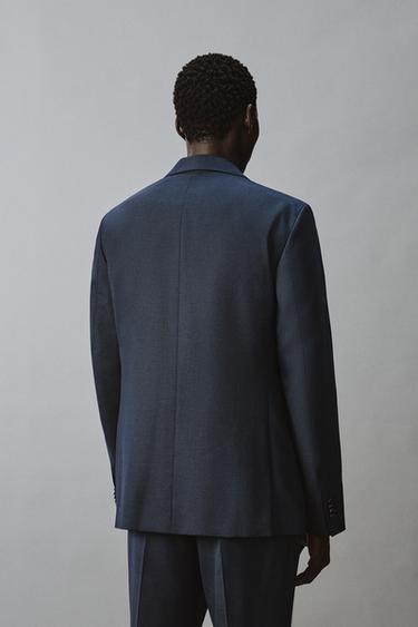 CHECK SUIT BLAZER - Blue by Zara - Image 2