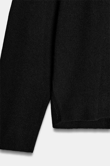 STRICKPULLOVER MIT FLEDERMAUSÄRMELN - Schwarz von Zara
