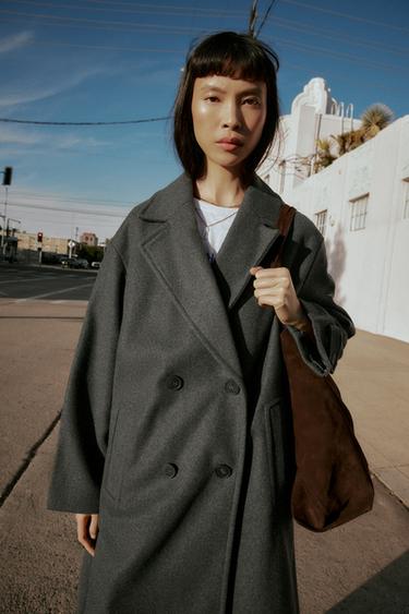Zara 柔膚加大版大衣 - 灰色