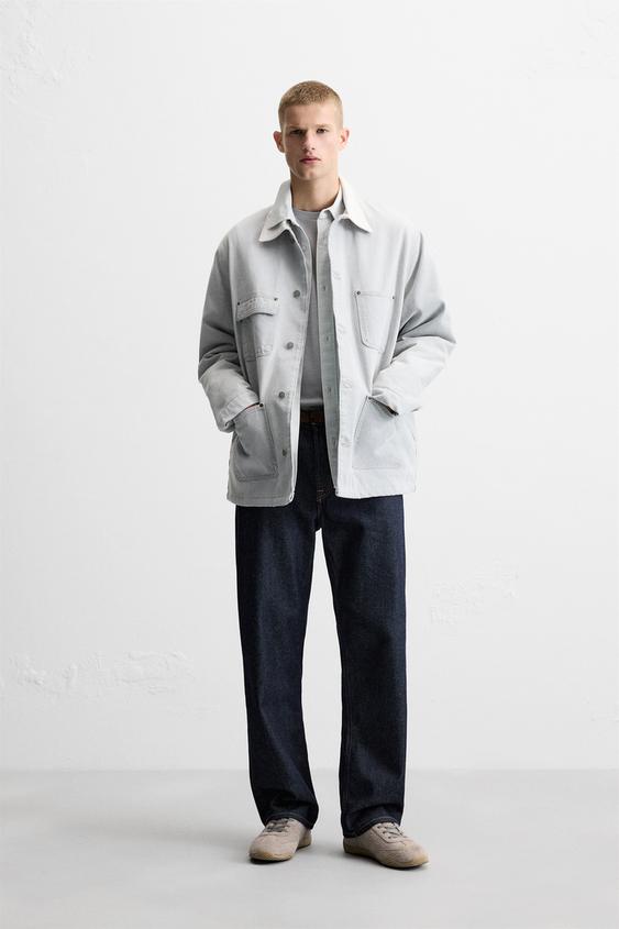 LIMITED EDITION コントラストカラデニムジャケット - グレー | ZARA 